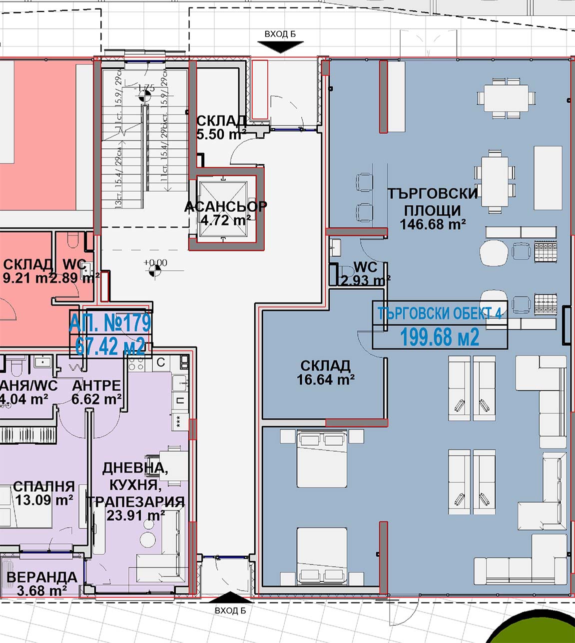 ring I Entrance B, Floor 1