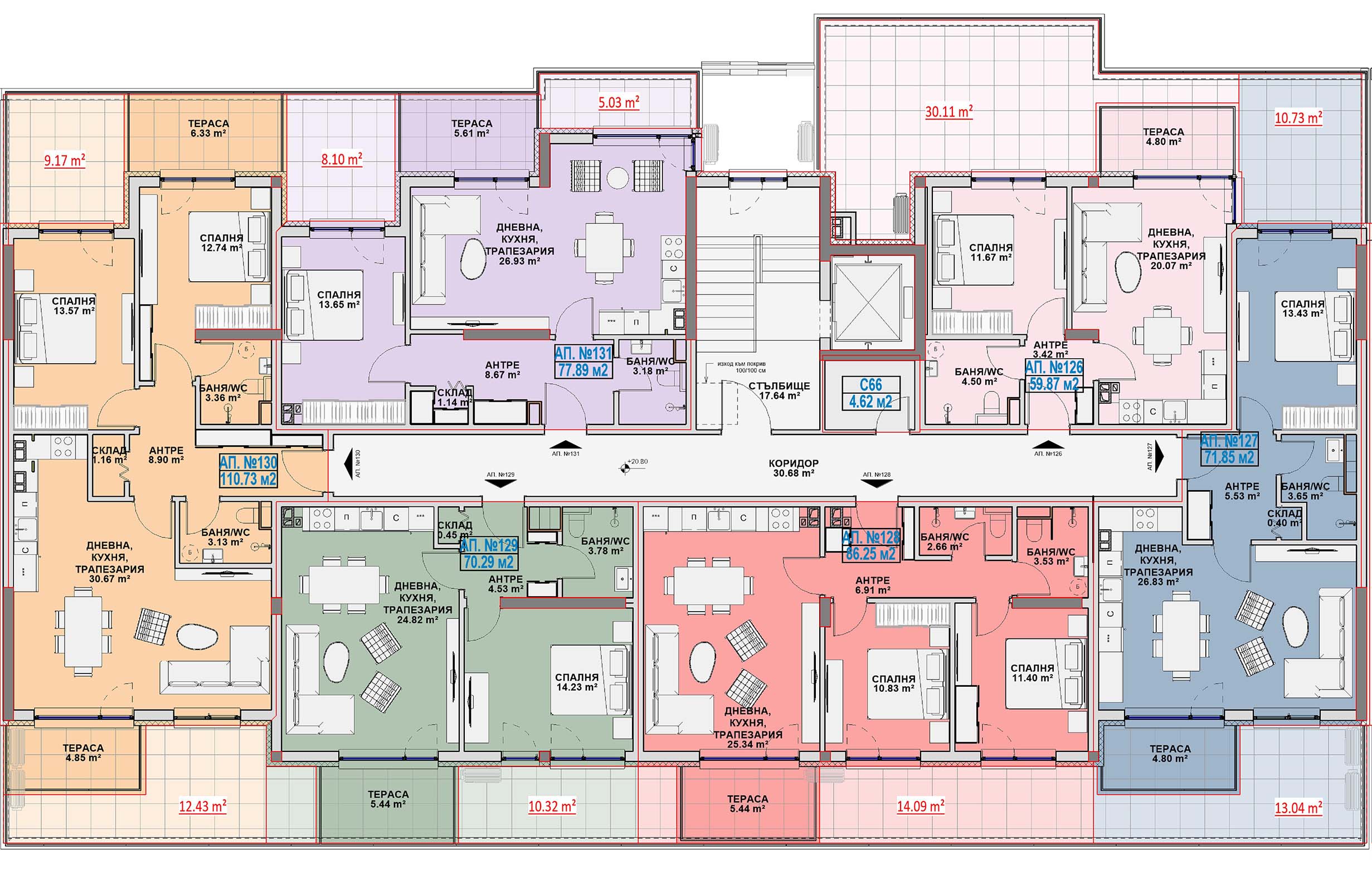 ring I Entrance B, Floor 8